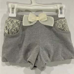 ⚪️❄️Girl’s Stylish Lined Embellished Sparkly Jersey Shorts, 3T